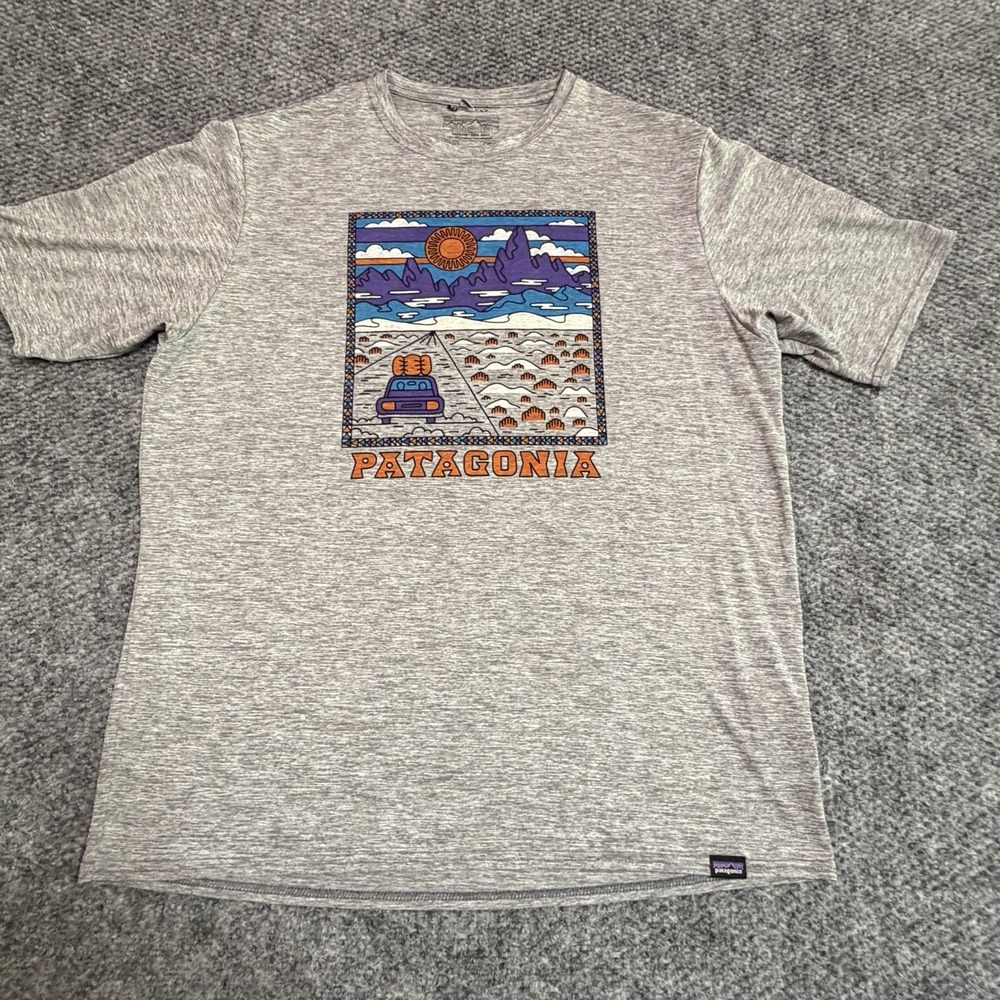 Patagonia Men's Capilene Cool Daily Graphic Performance T-Shirt Sz Medium UPF 50